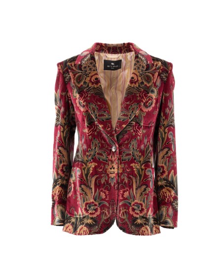 Shop ETRO  Giacca: Etro giacca in velluto con stampa.
Vestibilità fitted
Vestibilità inferiore.
Revers a lancia.
Taschino applicato sul petto.
Due tasche frontali applicate.
Chiusura monopetto con due bottoni.
Composizione: 98% cotone, 2% elastan.
Made in Italy.. WRCA0009 99SAEE2-X0865